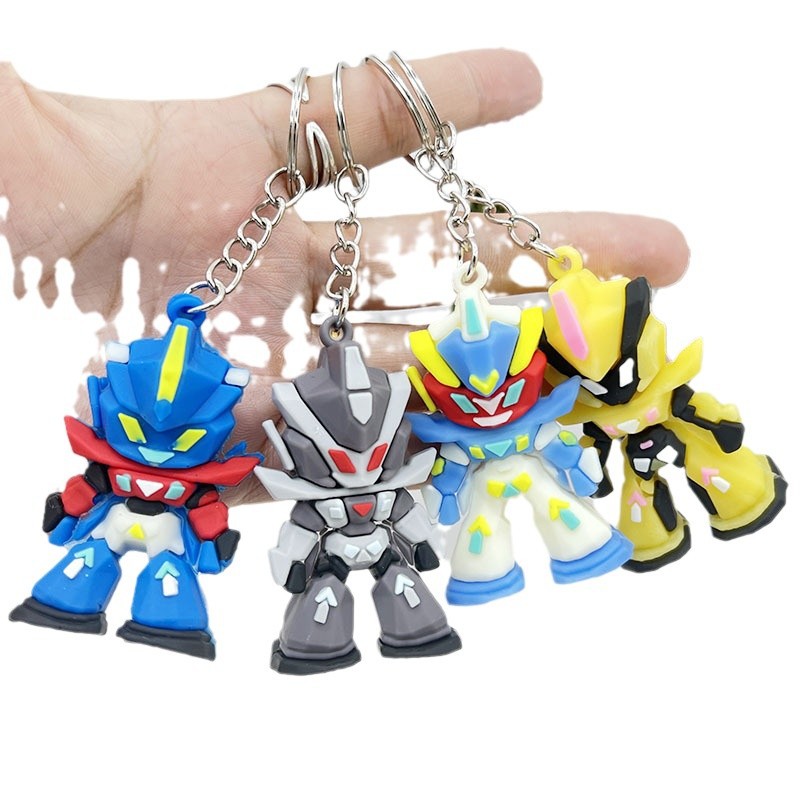 Car Accessories For Boys - Porte-clés en silicone Gundam, mini figurine