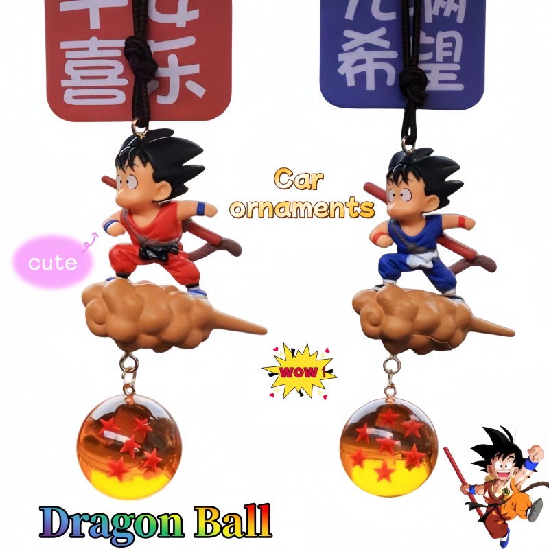 Car Accessories For Interior - Porte-clés Dragon Ball Goku Voiture Volante,