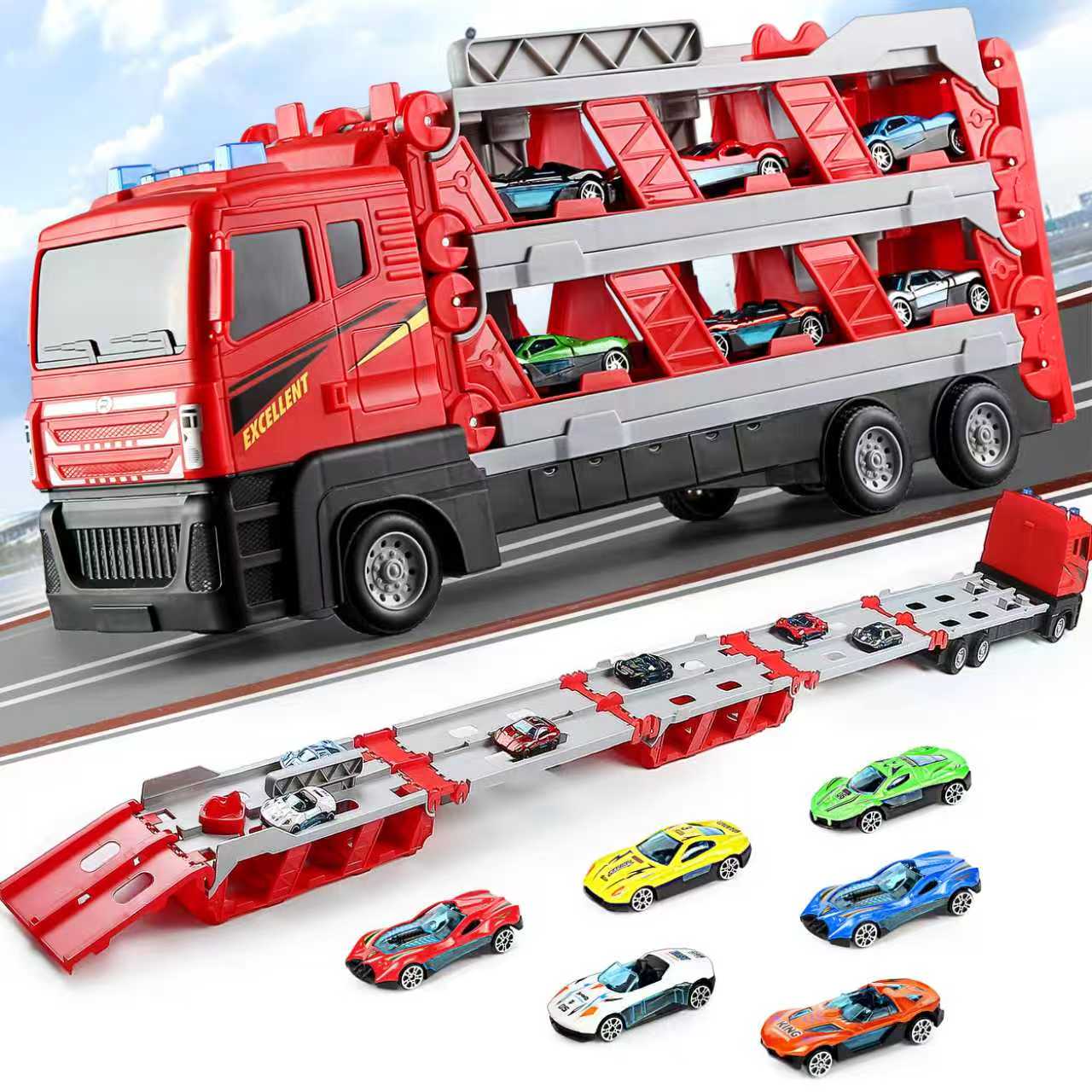Camion de transport de voiture - Car Accessories For Boys avis et prix