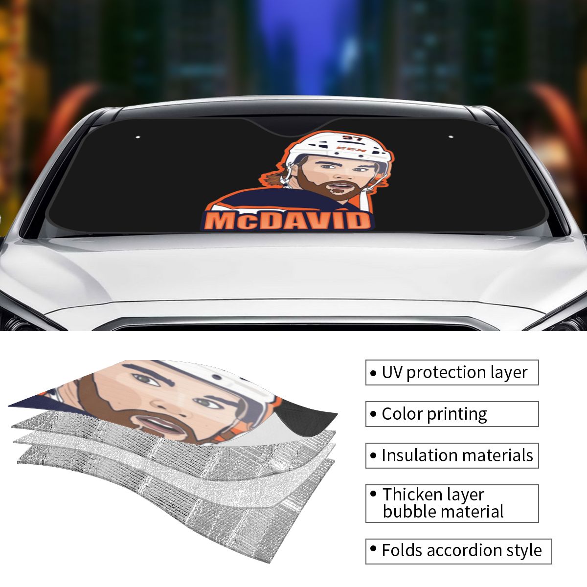 Connor McDavid 97 pour Edmonto - Car Accessories Edmonton avis et prix